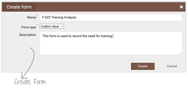 qmsWrapper Form Editor – creating a custom issue form for training analysis